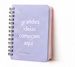 Caderno A5 pontilhado lilás